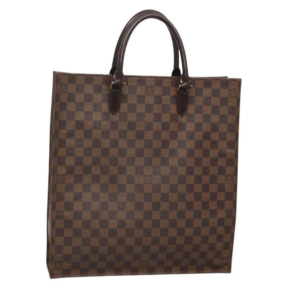 LOUIS VUITTON Damier Ebene Sac Plat Hand Bag N51140 - Picture 1 of 16